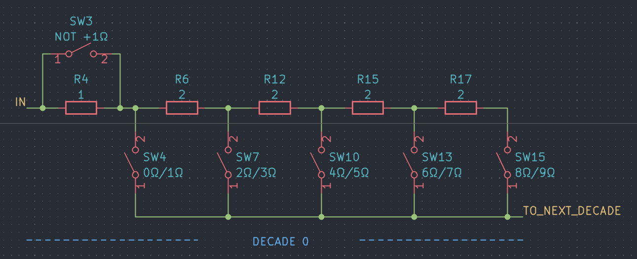 Programmable Decade Resistor:  Topology (1)